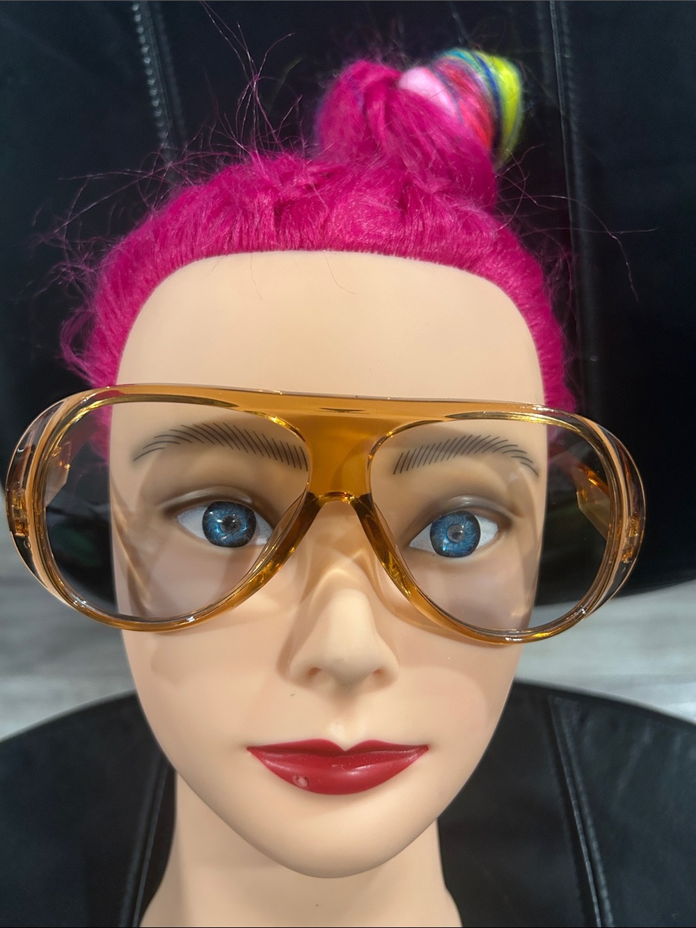 Amber Shield Sunglasses for Women - Classic Oversized Style